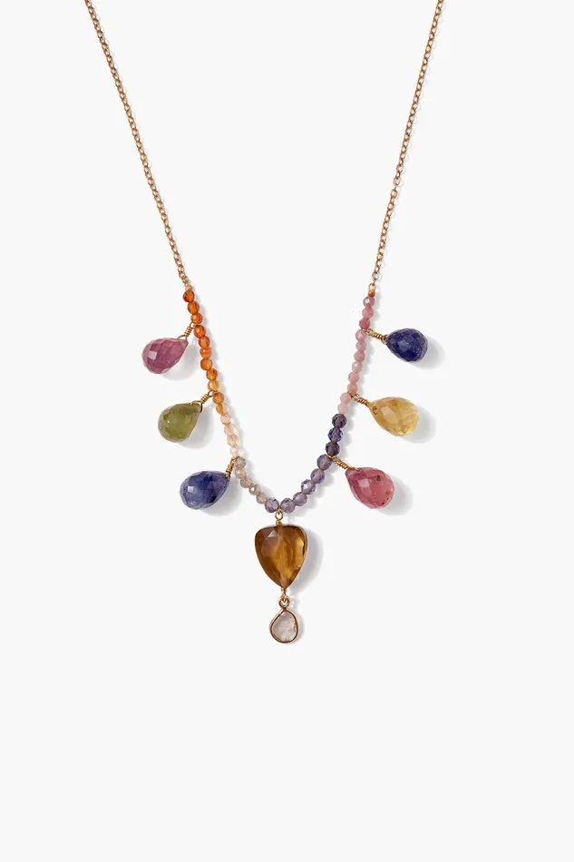 14k Rainbow Necklace Sapphire Mix Women Chan Luu 14k Fine