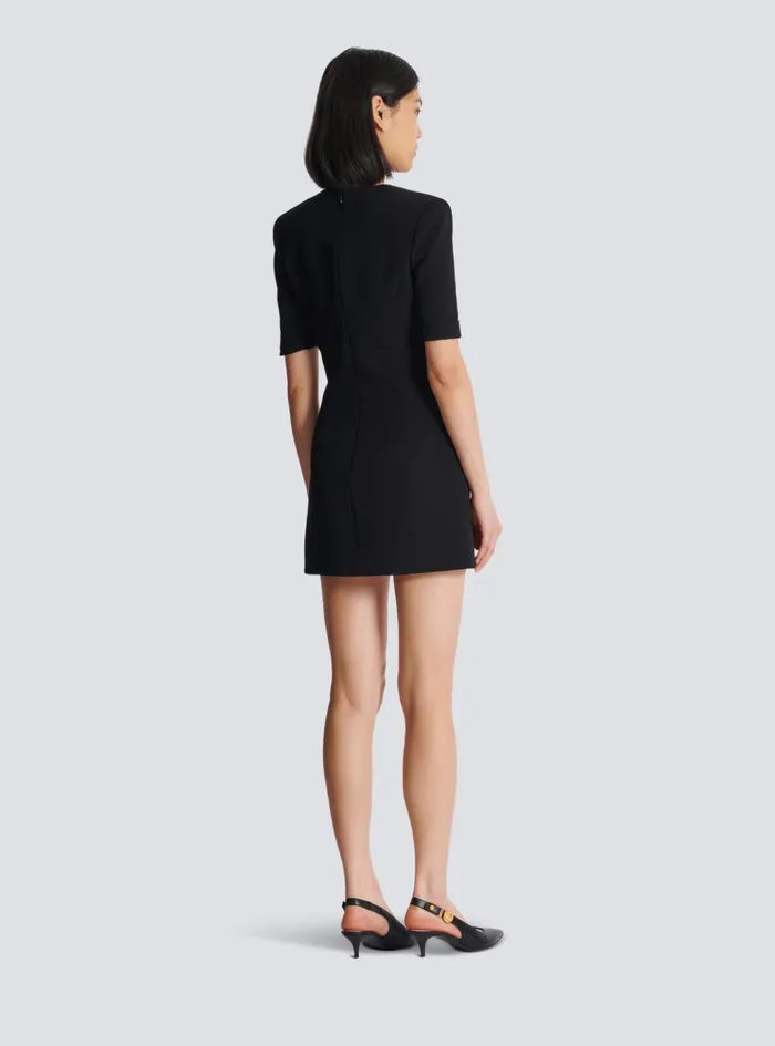 8button Crepe Dress Black Women Balmain Dresses