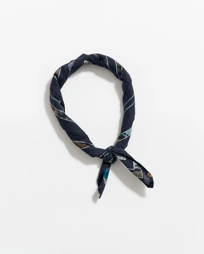 Accessories Men Billy Reid Low Tide Bandana Black Mix