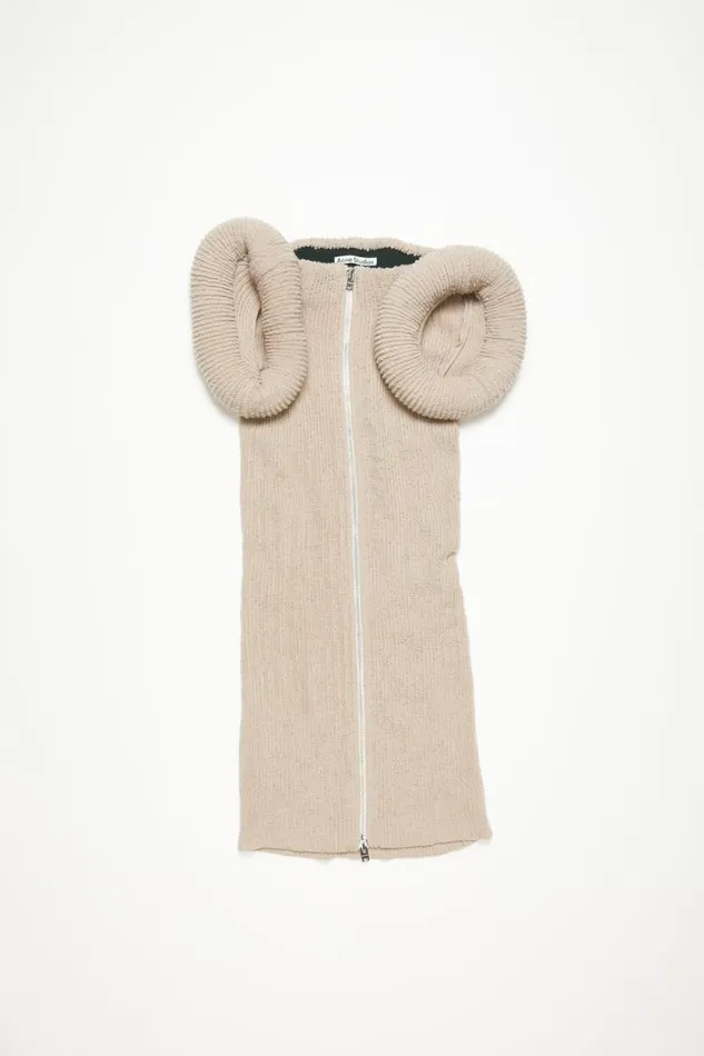 Acne Studios Asymmetric Knit Dress Old Pink Women Dresses Acne Studios Asymmetric Knit Dress Old Pink Women Dresses