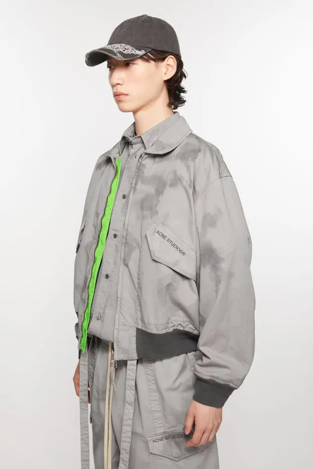 Acne Studios Bomber Jacket Mid Grey Men Outerwear