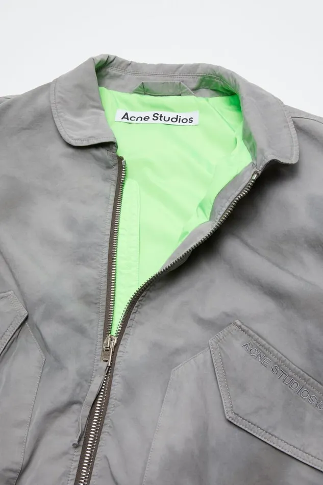 Acne Studios Bomber Jacket Mid Grey Men Outerwear
