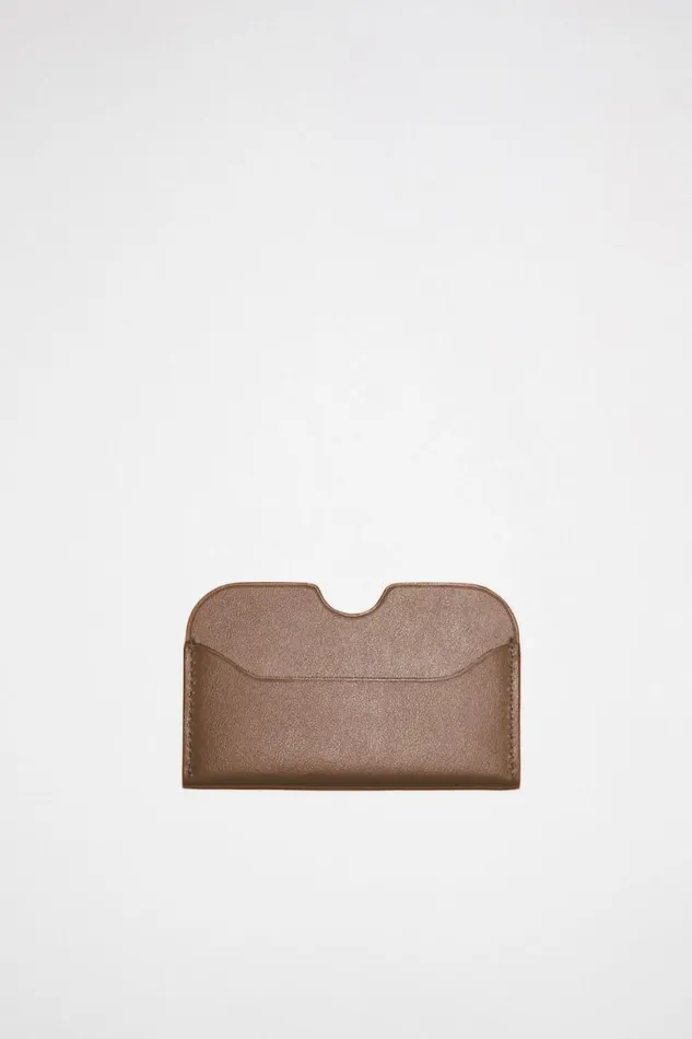 Acne Studios Card Holder Camel Brown Men Small Leather Goods