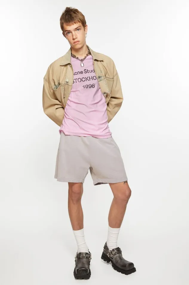 Acne Studios Cotton Shorts Dusty Purple Women Shorts Acne Studios Cotton Shorts Dusty Purple Women Shorts