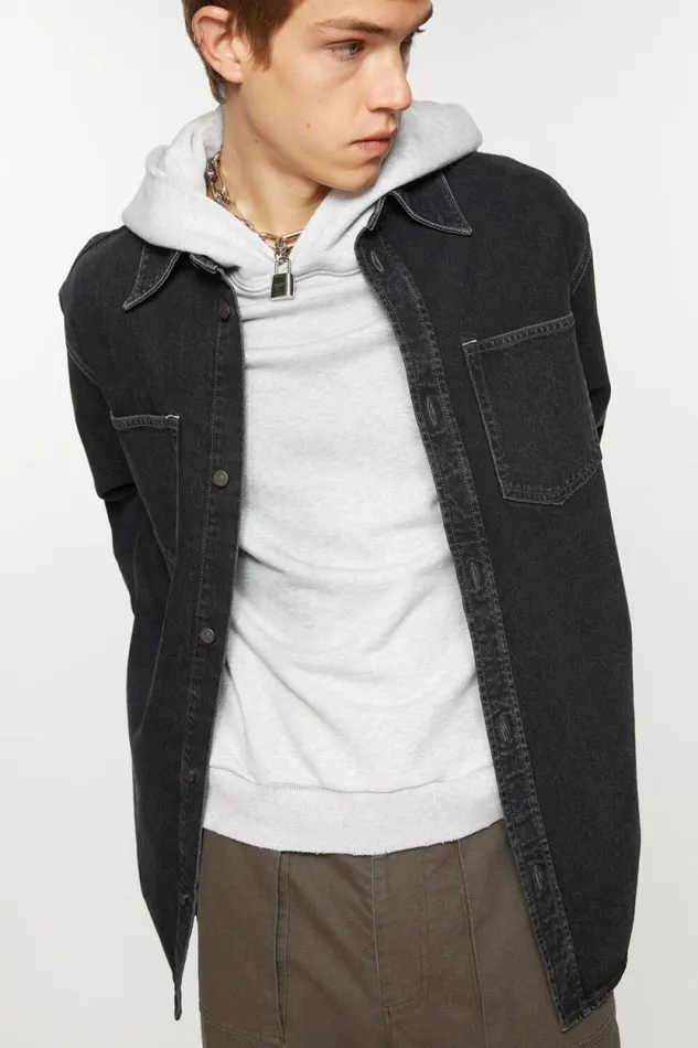 Acne Studios Denim Buttonup Shirt 8211 Relaxed Fit Black Men Shirts Acne Studios Denim Buttonup Shirt 8211 Relaxed Fit Black Men Shirts