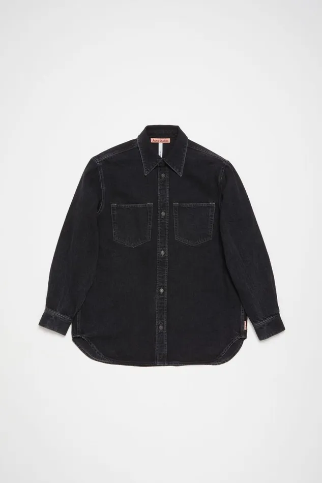 Acne Studios Denim Buttonup Shirt 8211 Relaxed Fit Black Men Shirts Acne Studios Denim Buttonup Shirt 8211 Relaxed Fit Black Men Shirts