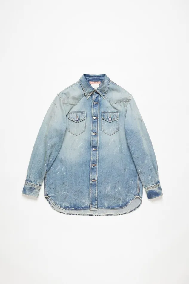 Acne Studios Denim Shirt 8211 Relaxed Fit Light Blue Women Shirts and Blouses Acne Studios Denim Shirt 8211 Relaxed Fit Light Blue Women Shirts and Blouses
