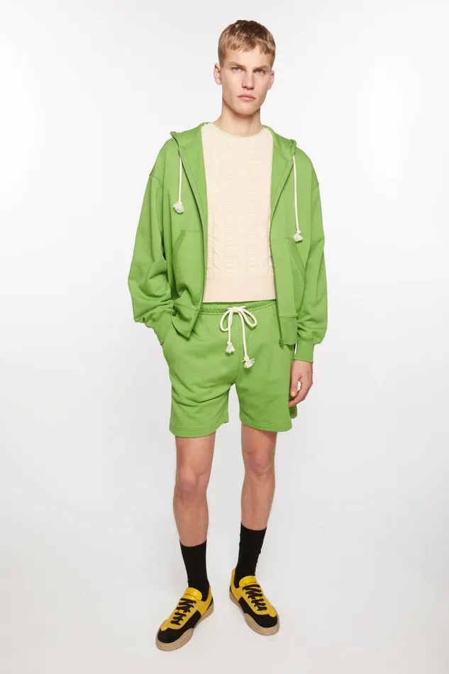 Acne Studios Fleece Shorts Herb Green Men Shorts Acne Studios Fleece Shorts Herb Green Men Shorts
