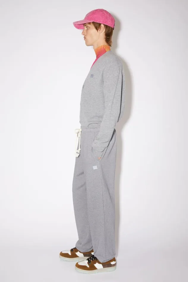 Acne Studios Fleece Sweatpants Light Grey Melange Men Trousers Acne Studios Fleece Sweatpants Light Grey Melange Men Trousers
