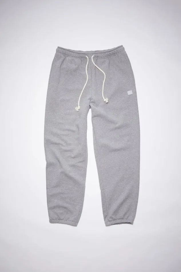 Acne Studios Fleece Sweatpants Light Grey Melange Men Trousers Acne Studios Fleece Sweatpants Light Grey Melange Men Trousers