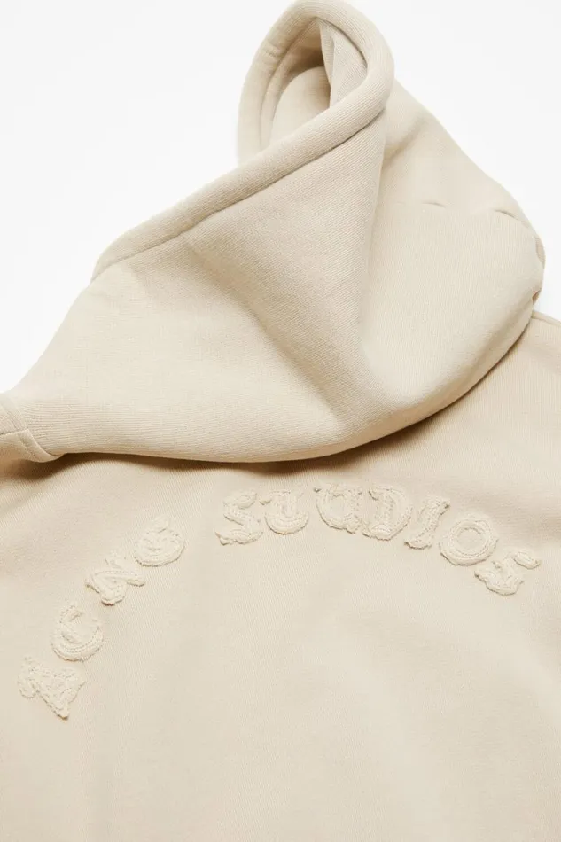 Acne Studios Hooded Zipper Sweater Faded Grey Women Sweatshirts