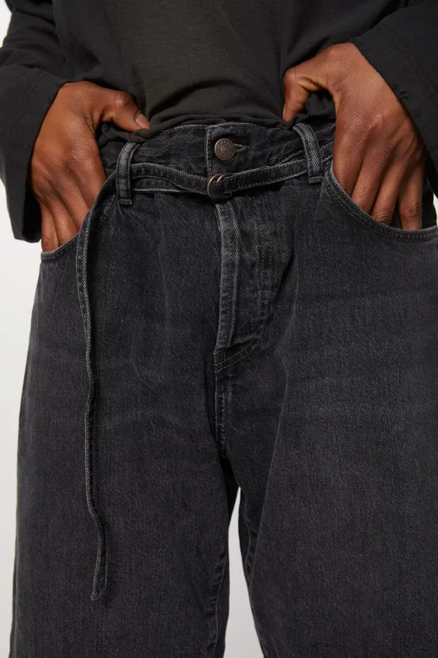 Acne Studios Loose Fit Denim Shorts Black Women Shorts