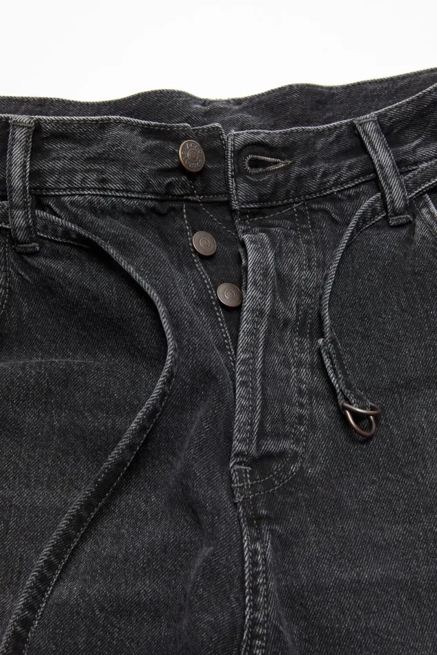 Acne Studios Loose Fit Denim Shorts Black Women Shorts