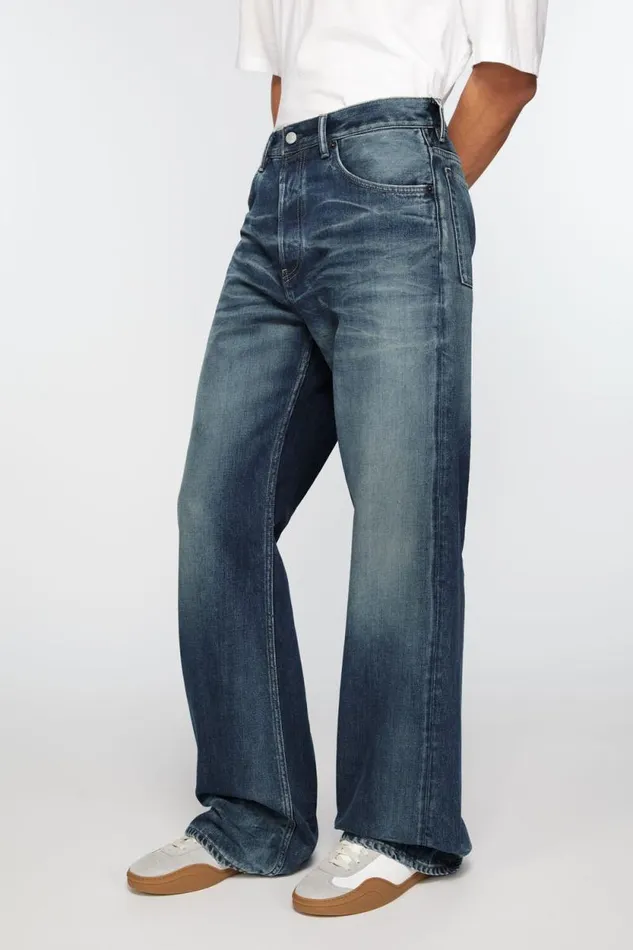 Acne Studios Loose Fit Jeans 8211 2021M Mid Blue Men Jeans