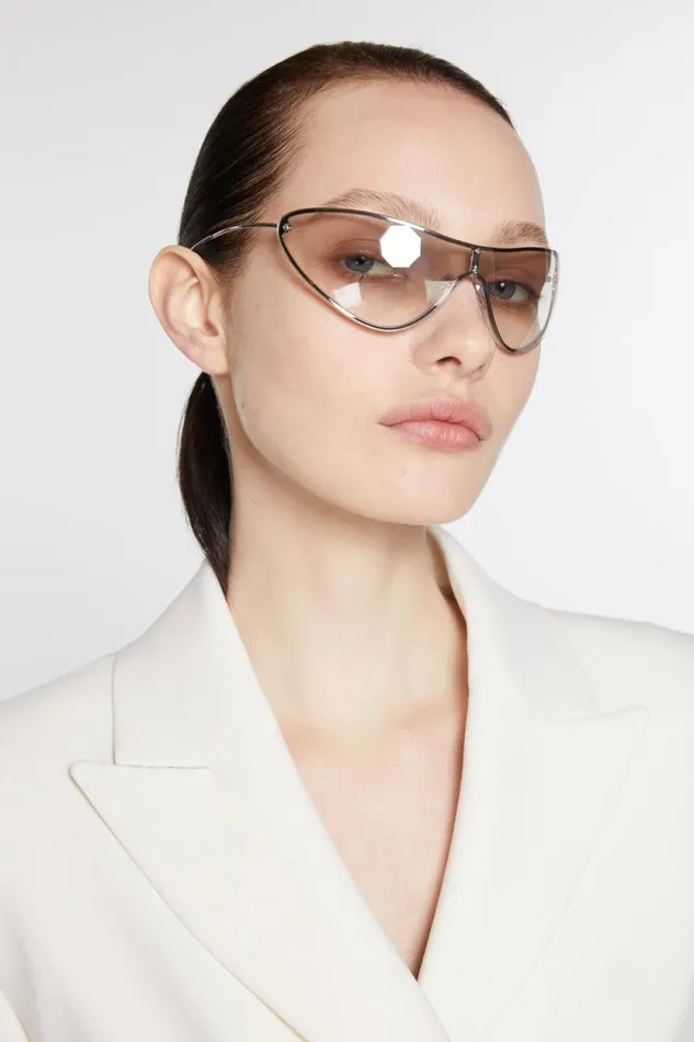 Acne Studios Metal Frame Sunglasses Transparentsilver Women Eyewear Acne Studios Metal Frame Sunglasses Transparentsilver Women Eyewear