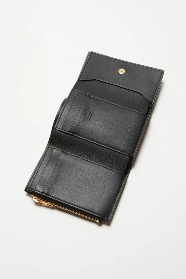 Acne Studios Musubi Folded Wallet Black Men Bags Acne Studios Musubi Folded Wallet Black Men Bags