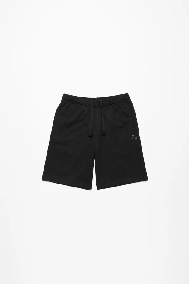 Acne Studios Printed Sweat Shorts Black Men Shorts
