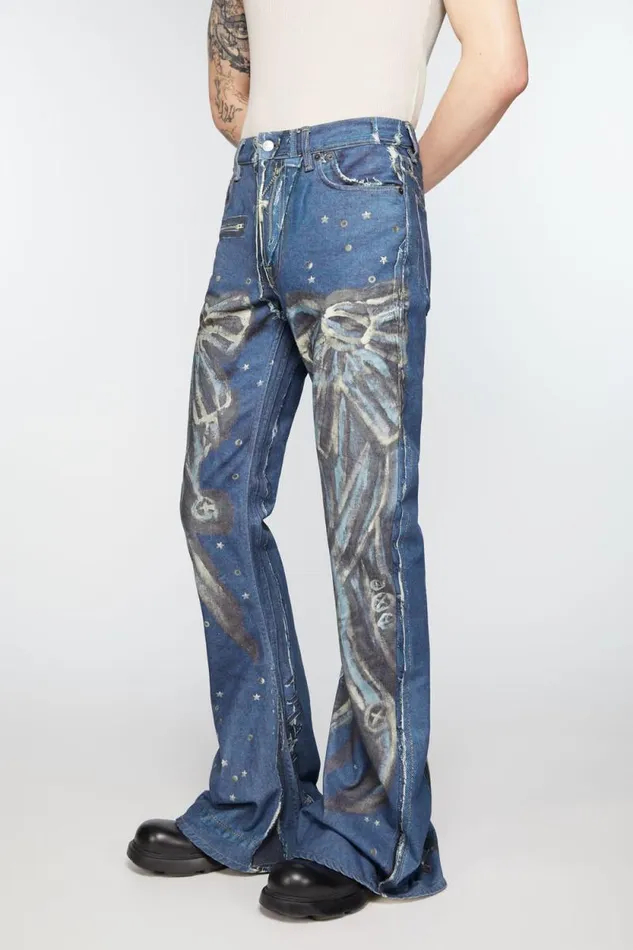 Acne Studios Regular Fit Jeans 8211 2024M Mid Blue Men Jeans