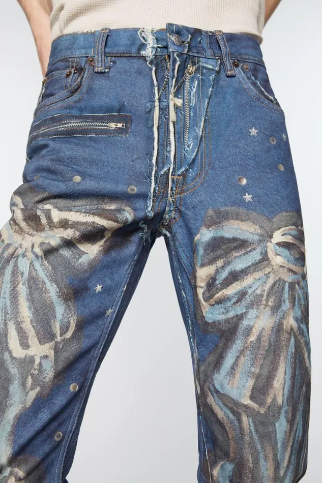 Acne Studios Regular Fit Jeans 8211 2024M Mid Blue Men Jeans