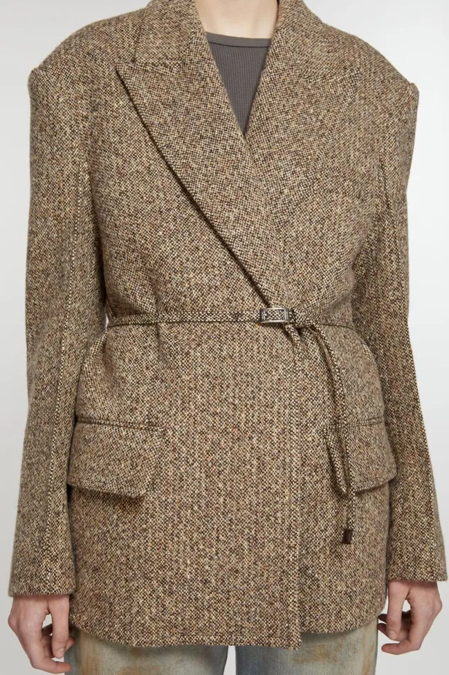 Acne Studios Singlebreasted Jacket Brownbeige Women Suit Jackets Acne Studios Singlebreasted Jacket Brownbeige Women Suit Jackets