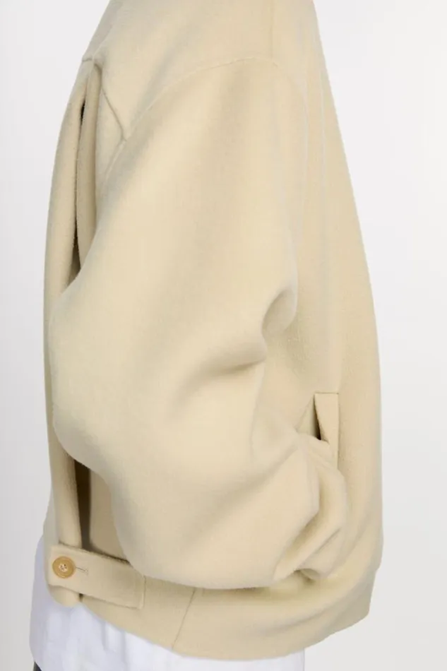 Acne Studios Wool Zipper Jacket Oat Beige Men Outerwear