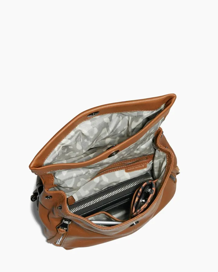 Aimee Kestenberg Backpacks Women Bali Backpack Chestnut Brown With Gunmetal