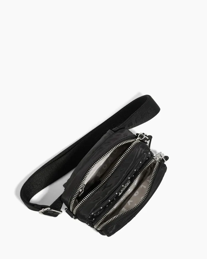 Aimee Kestenberg Crossbody Bags Women Nylon Camera Crossbody Black With Microstuds
