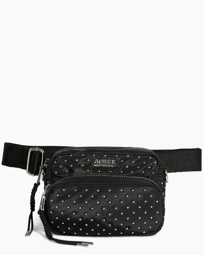 Aimee Kestenberg Crossbody Bags Women Nylon Camera Crossbody Black With Microstuds