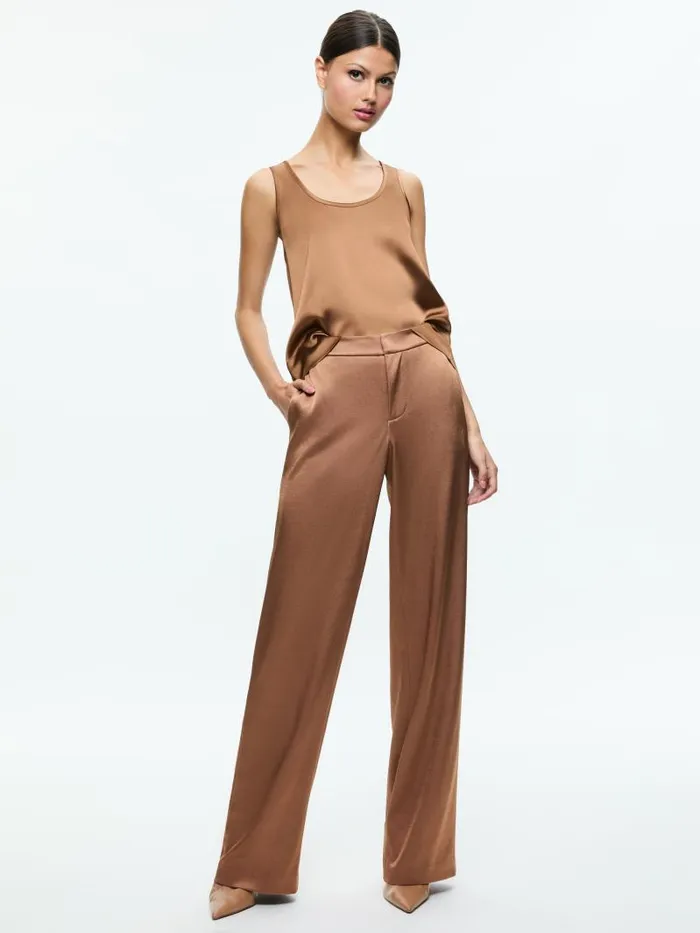 Alice Olivia AVRIL BOXY TANK Camel Women Tops