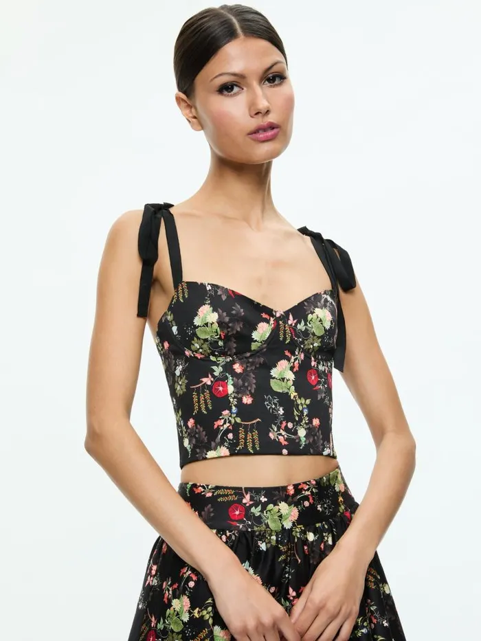 Alice Olivia Blush Kiss Black Women Matching Sets
