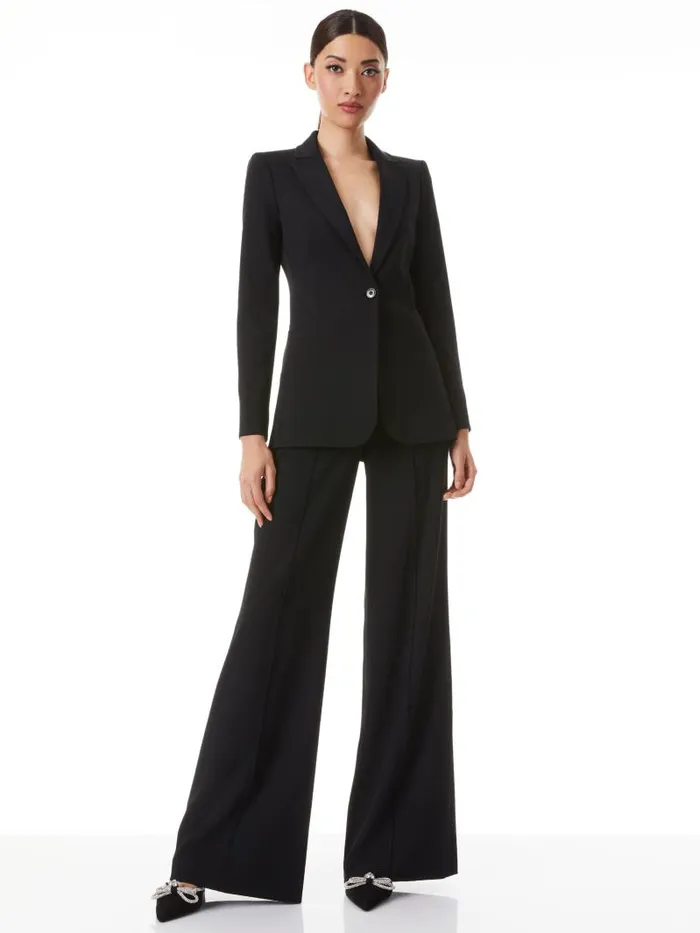 Alice Olivia BREANN FITTED BLAZER Black Women Jackets Coats