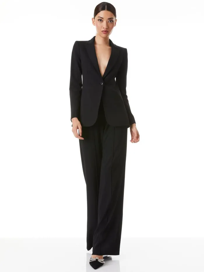 Alice Olivia BREANN FITTED BLAZER Black Women Jackets Coats