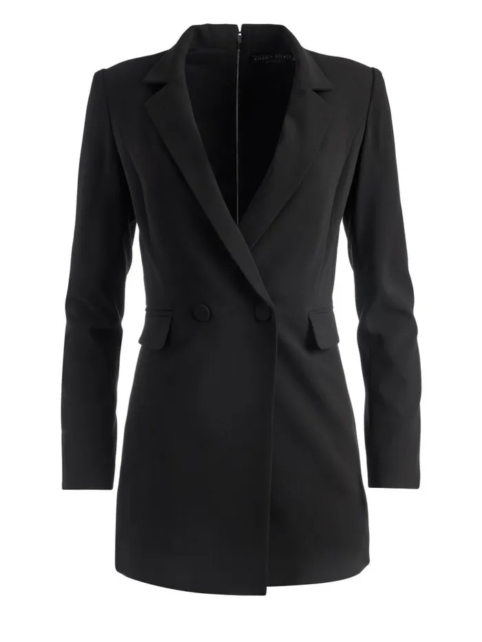 Alice Olivia BREANN FITTED BLAZER Black Women Jackets Coats