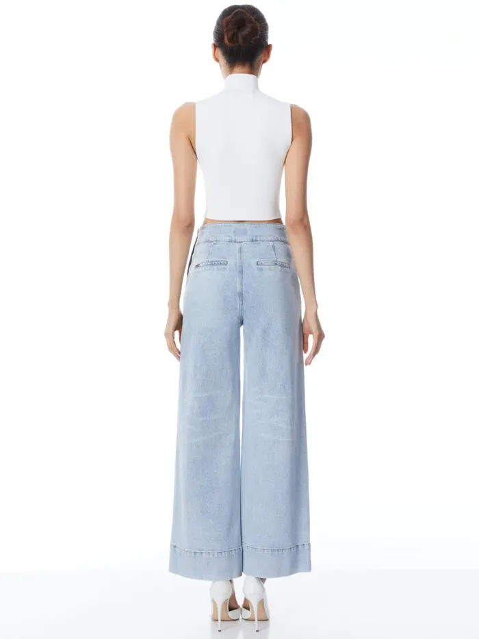 Alice Olivia DONALD HIGH WAISTED JEAN Rockstar Blue Women Jeans