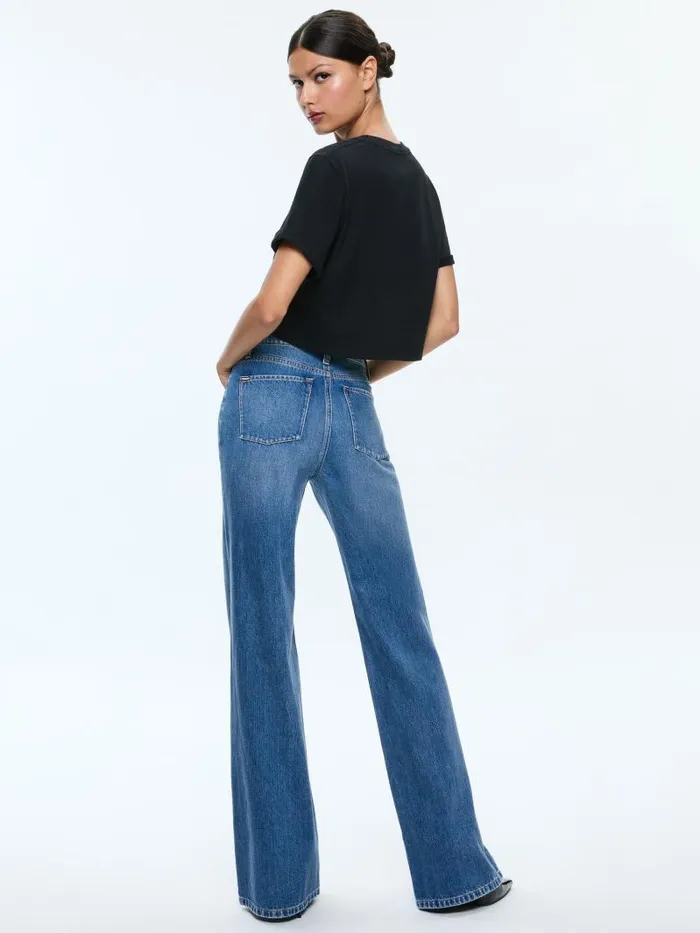 Alice Olivia MAXIE CROPPED TEE Blackmulti Women Tops