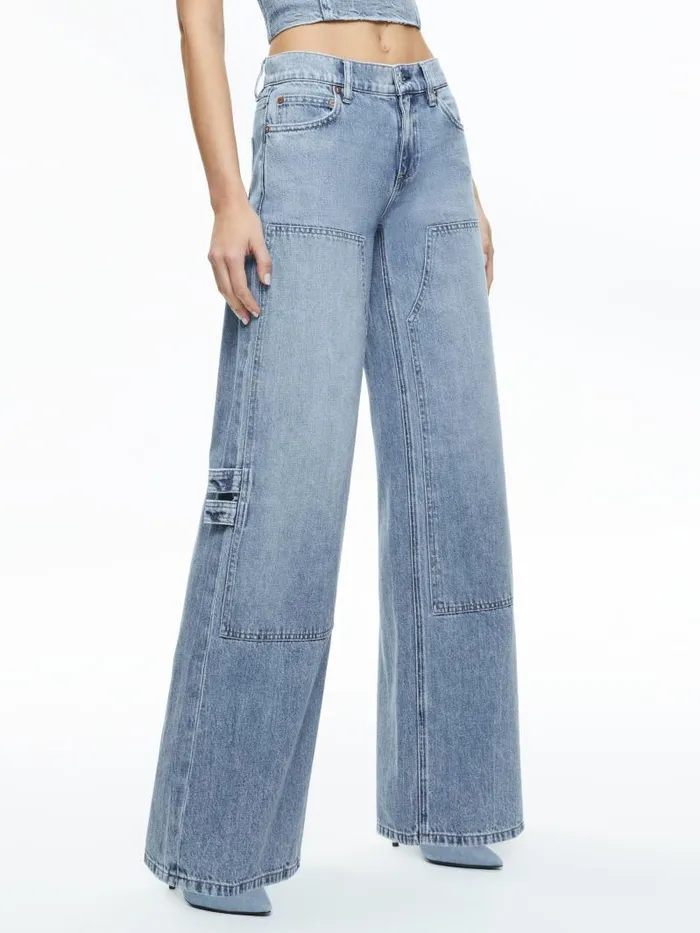 Alice Olivia PAINTER JEAN Georgia Vintage Blue Women Jeans