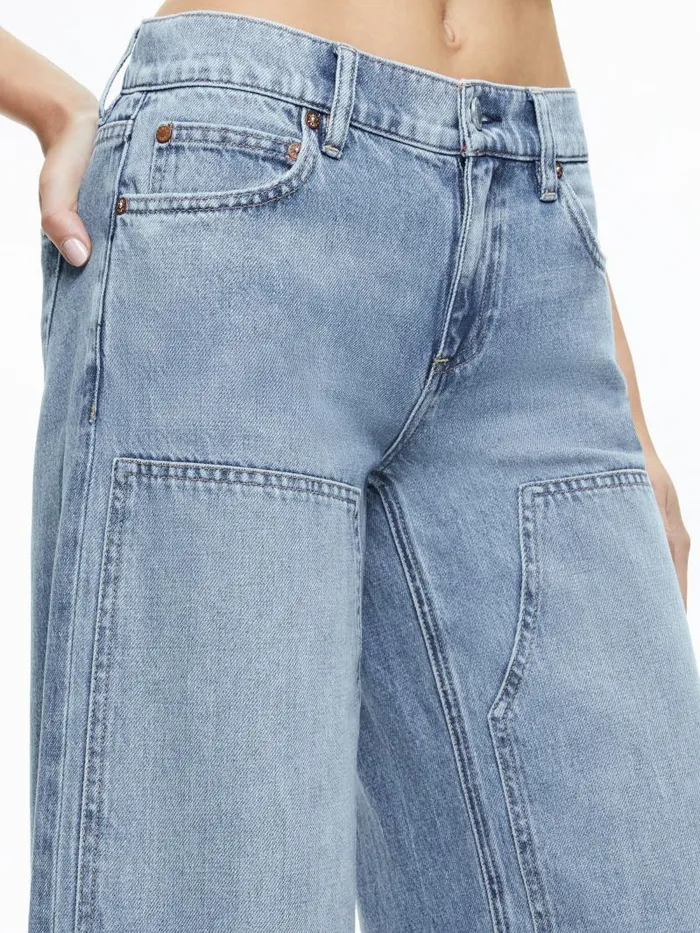 Alice Olivia PAINTER JEAN Georgia Vintage Blue Women Jeans