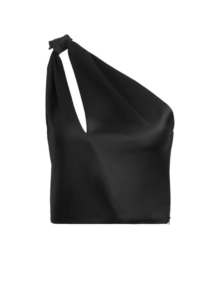 Alice Olivia PIERA ONE SHOULDER TWIST TOP Avocado Women Tops