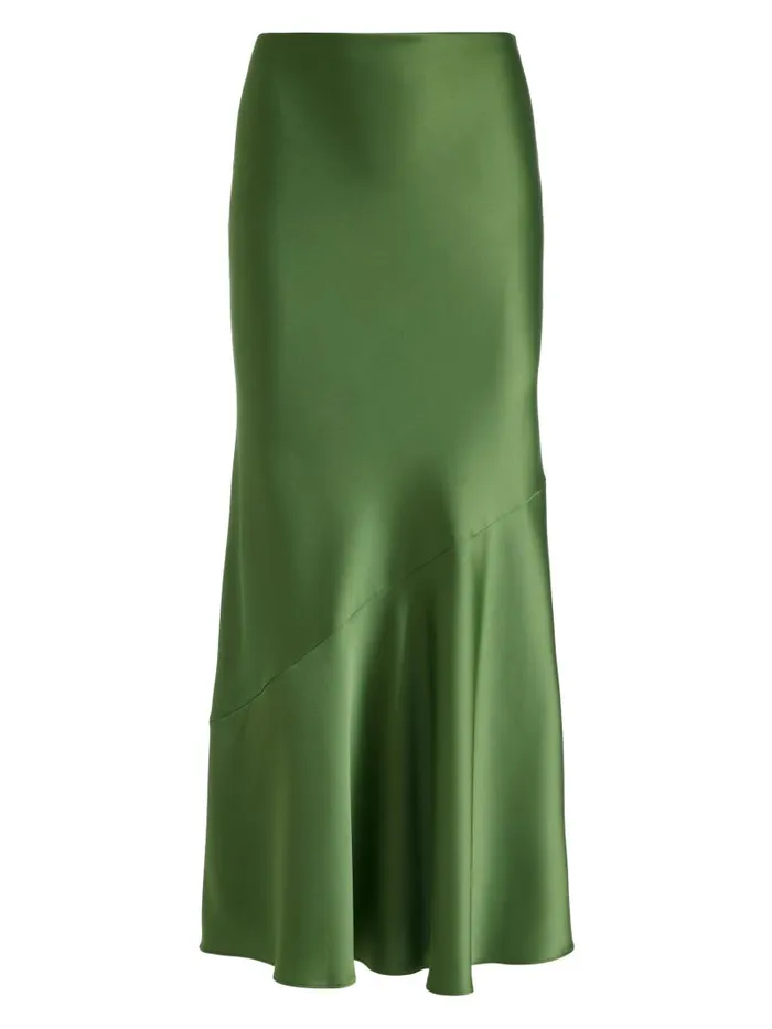 Alice Olivia TERESE ANKLE LENGTH SLIP SKIRT Avocado Women Skirts
