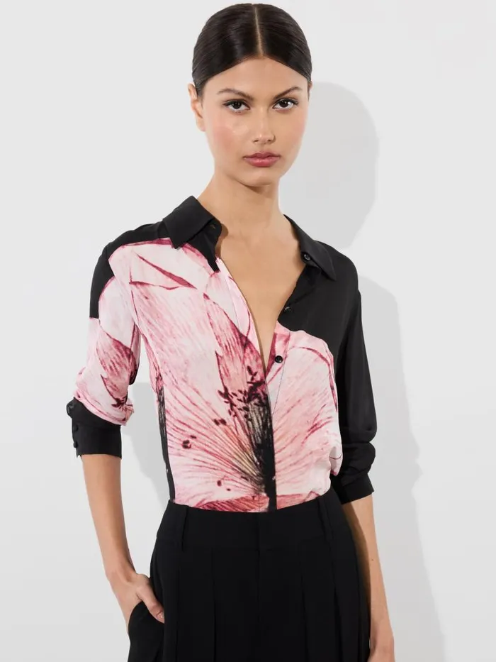 Alice Olivia WILLA PLACKET TOP A Summer Day Women Tops