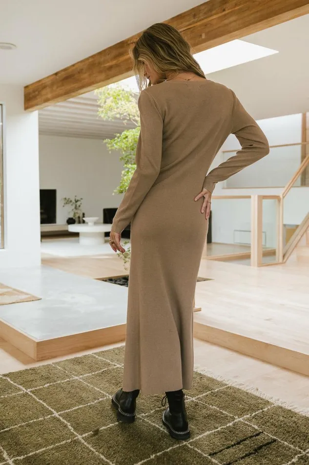 Amal Maxi Dress In Taupe Taupe Women Bohme Dresses