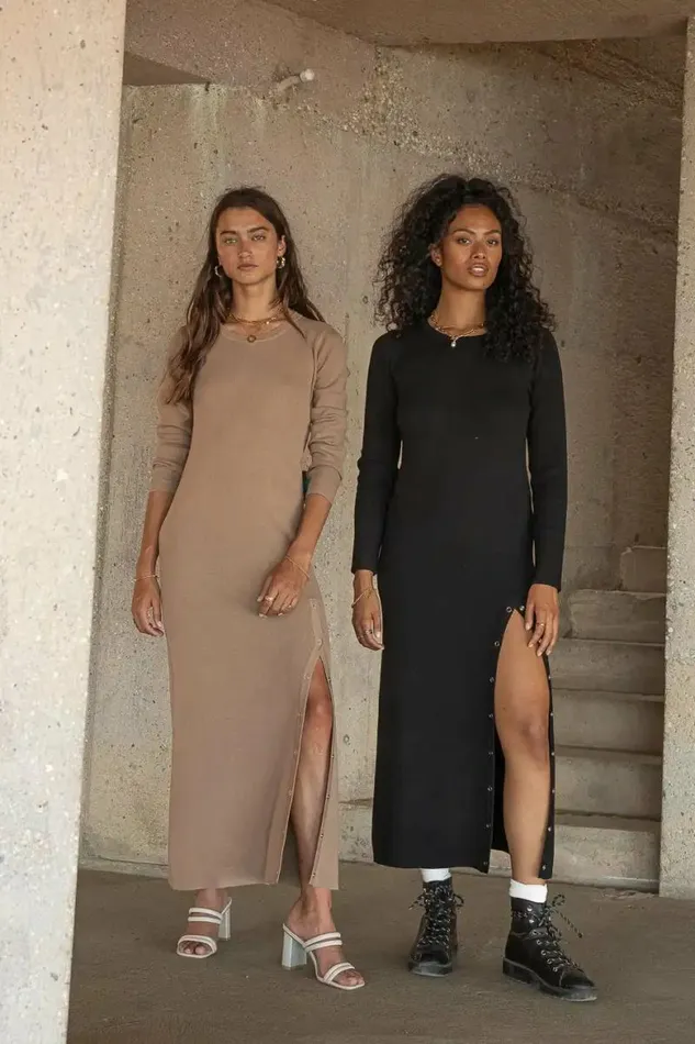 Amal Maxi Dress In Taupe Taupe Women Bohme Dresses