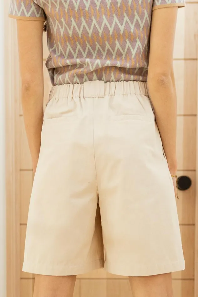 Amelia Bermuda Shorts In Khaki 8211 FINAL SALE Khaki Women Bohme Shorts