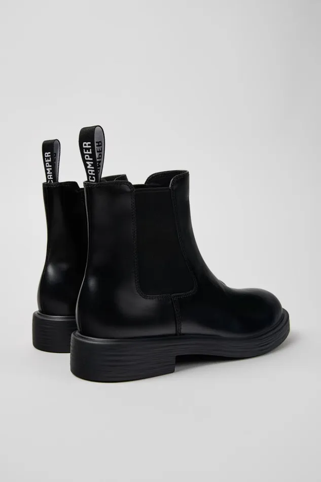 Ankle Boots Men Camper Dean Black Leather Ankle Boots