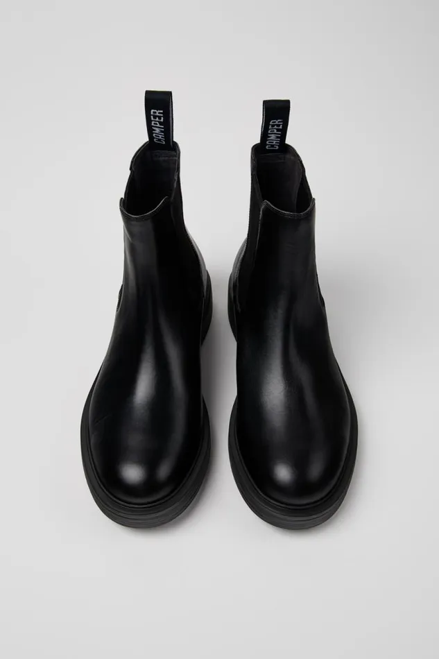 Ankle Boots Men Camper Dean Black Leather Ankle Boots