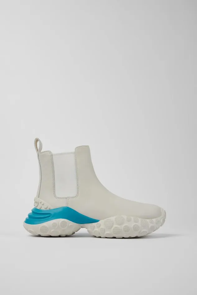 Ankle Boots Women Camper Pelotas Mars White Responsibly Raised Leather Ankle Boots
