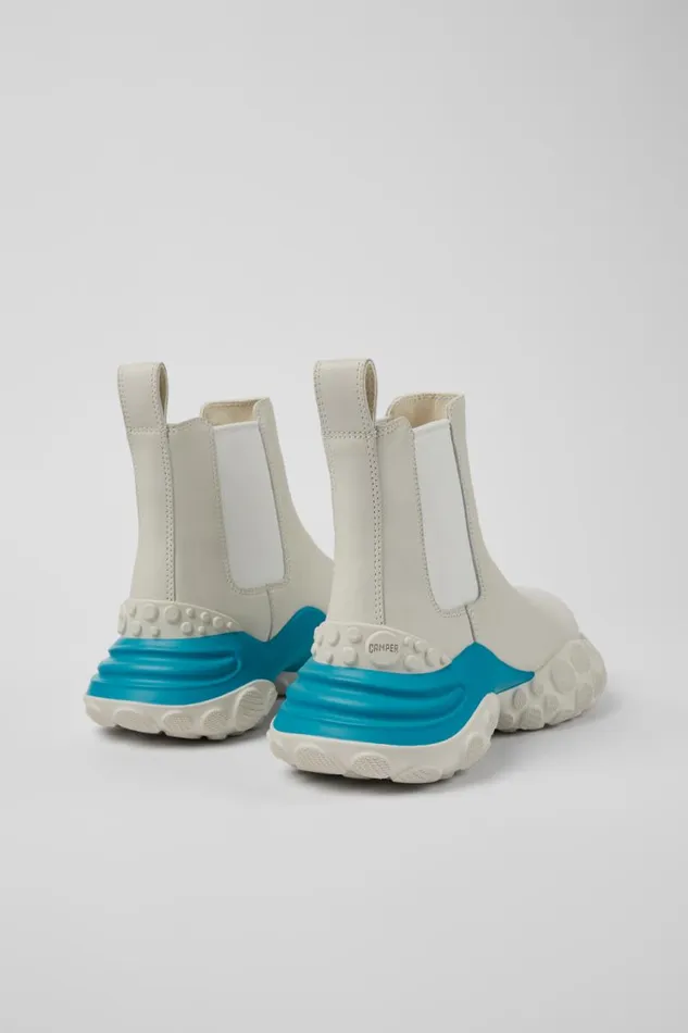 Ankle Boots Women Camper Pelotas Mars White Responsibly Raised Leather Ankle Boots