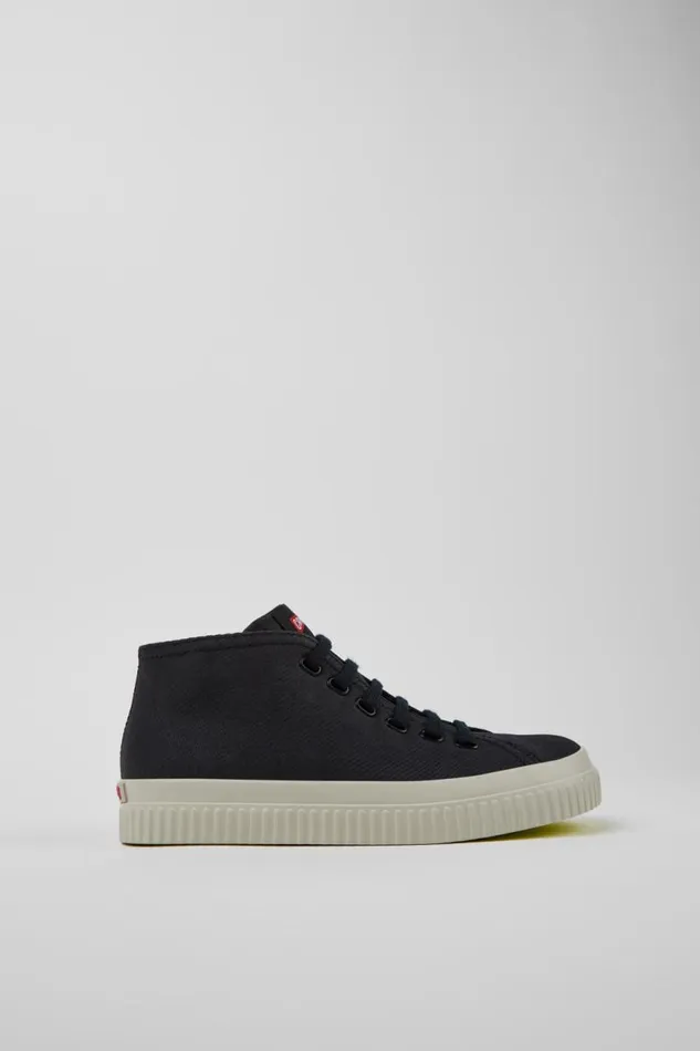 Ankle Boots Women Camper Peu Roda Black Recycled Cotton Sneakers