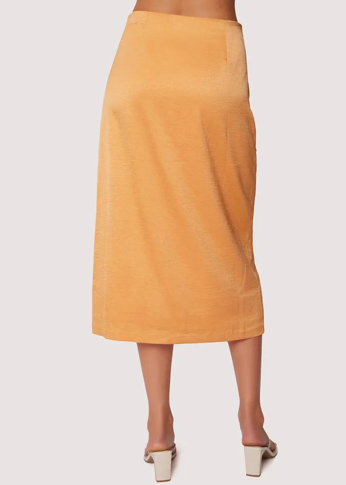 Apricot Sunset Midi Skirt Apricot Women Lost Wander Skirts