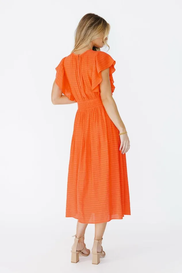 Arden Midi Dress 8211 FINAL SALE Orange Women Bohme Dresses